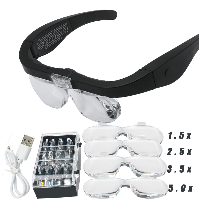 Electronics Repair Glasses - Lupa lupa 1.5x 2.5x 3.5x 5.0x