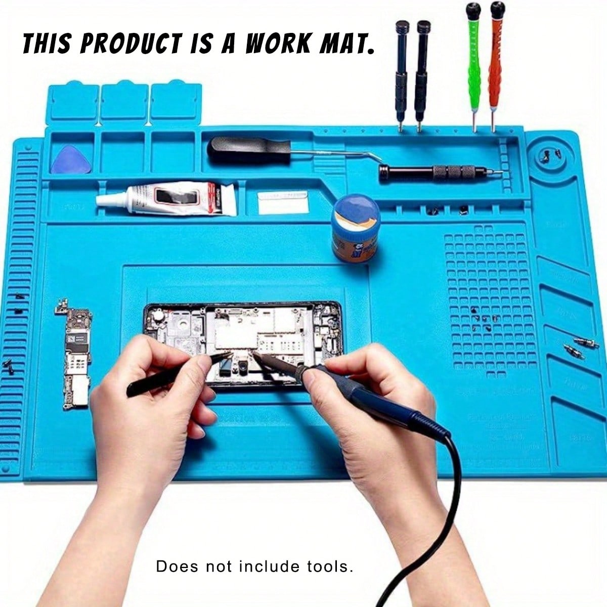 Electronics Repair Workbench - Almofada de silicone resistente a altas