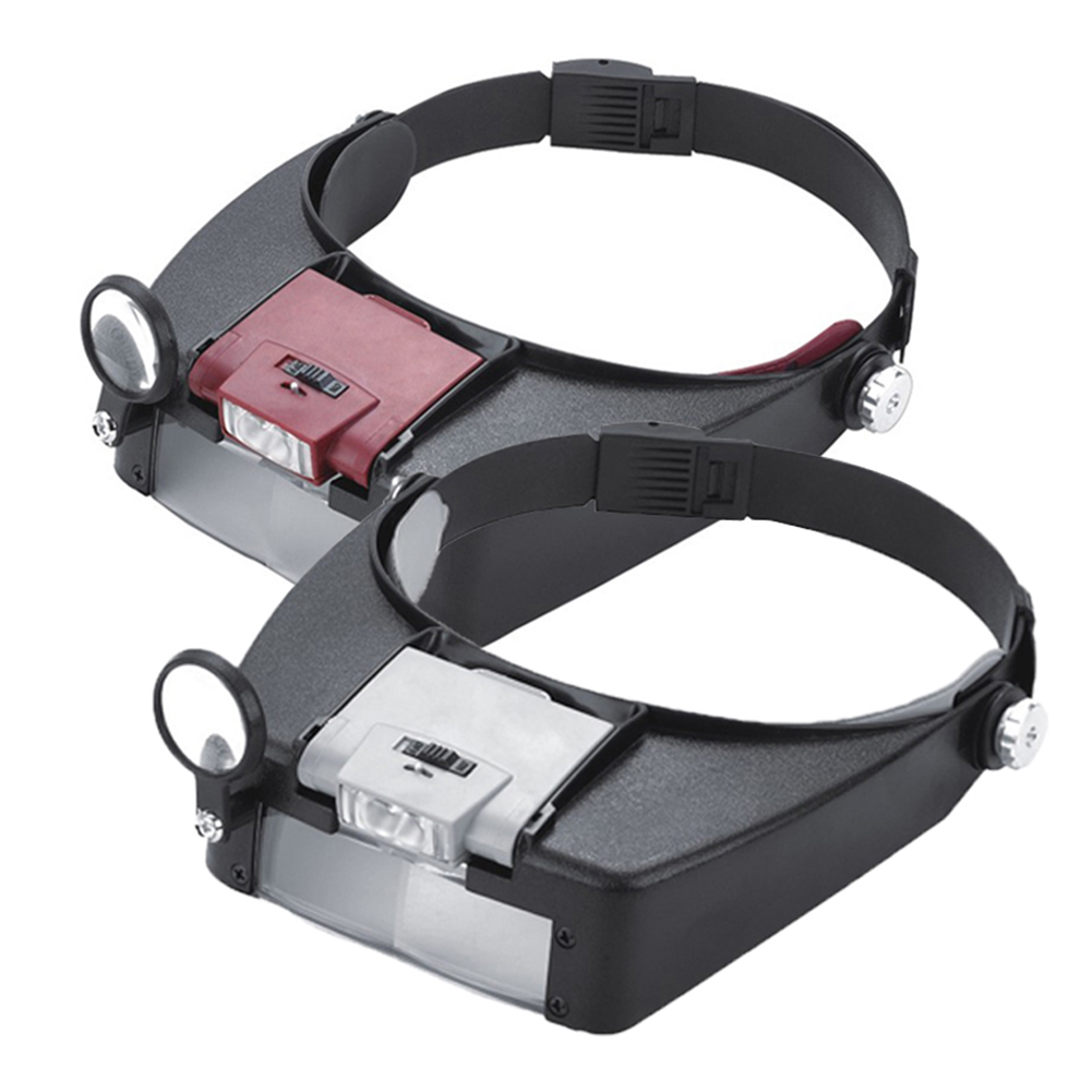 Electronics Repair Glasses - LED Iluminado Lupa, Headband Magnifier, Lupa