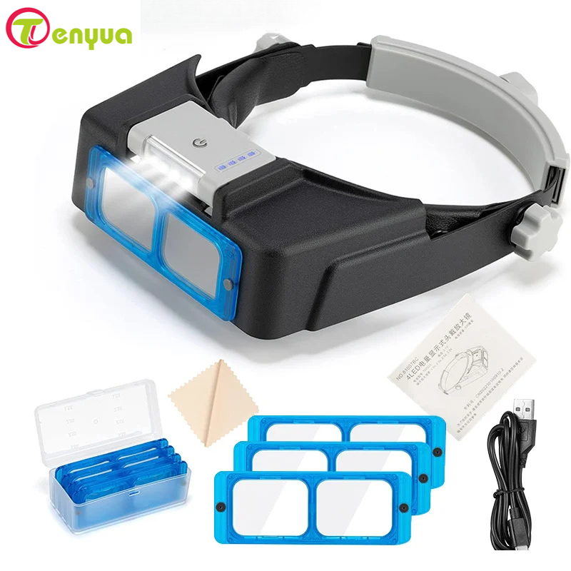 Lupa montada na cabeça de carr - Electronics Repair Glasses avaliação e preço