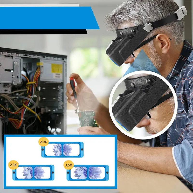 Lupa montada na cabeça de carr - Electronics Repair Glasses avaliação e preço