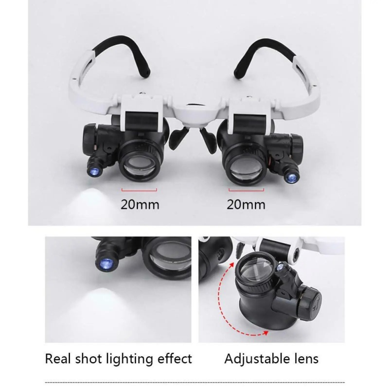 Óculos Lupa de Cabeça com Múlt - Electronics Repair Glasses avaliação e preço