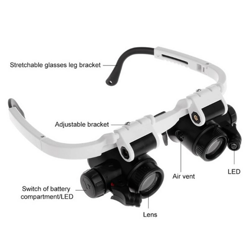 Óculos Lupa de Cabeça com Múlt - Electronics Repair Glasses avaliação e preço