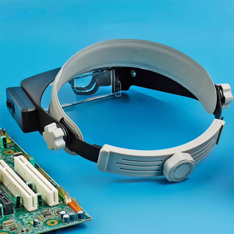 Nova bandana lupa luzes led lu - Electronics Repair Glasses avaliação e preço