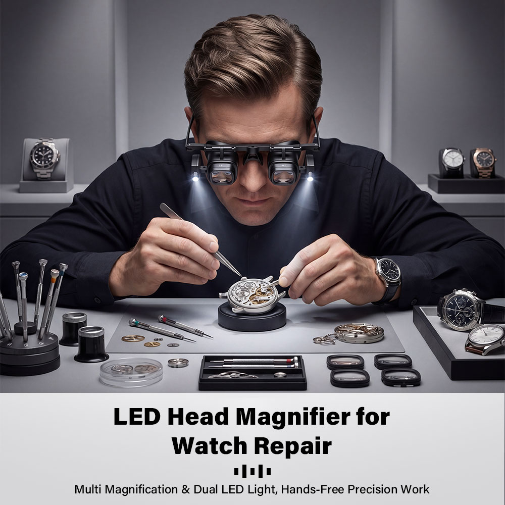 Lupa portátil com faixa de cab - Electronics Repair Glasses avaliação e preço