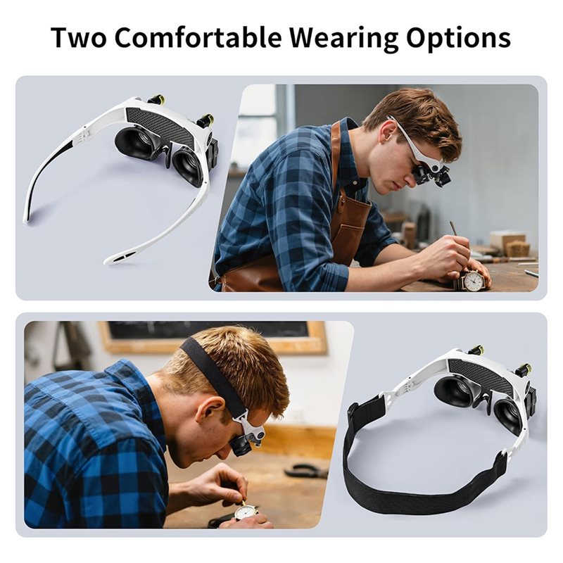 Lupas com luz ABUP-LED, lupa m - Electronics Repair Glasses avaliação e preço