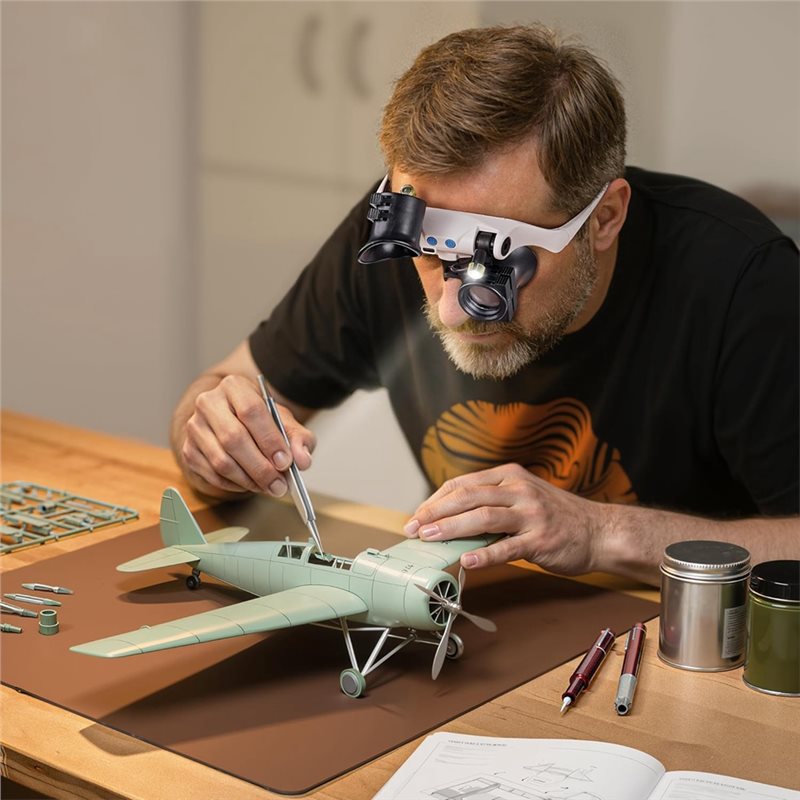 Lupas com luz ABUP-LED, lupa m - Electronics Repair Glasses avaliação e preço